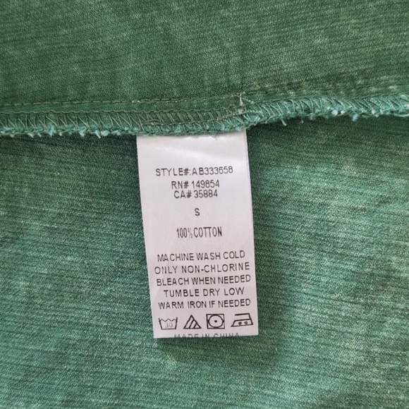 Sadie & Sage Sleeveless Green Wrap Dress S 100% Cotton V-Neck Vintage Inspired - Picture 7 of 8